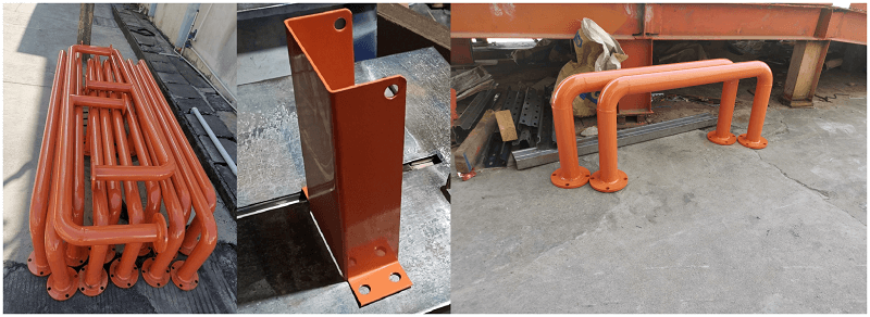 upright frame safty barrier and column guard